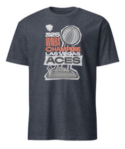 Las Vegas Aces 2025 WNBA Finals Champions Locker Room Authentic Shirt in Heather Navy