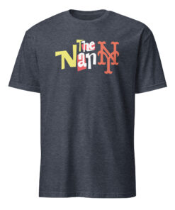 The Nanny New York Mets Shirt in Heather Navy – retro sports-themed graphic tee