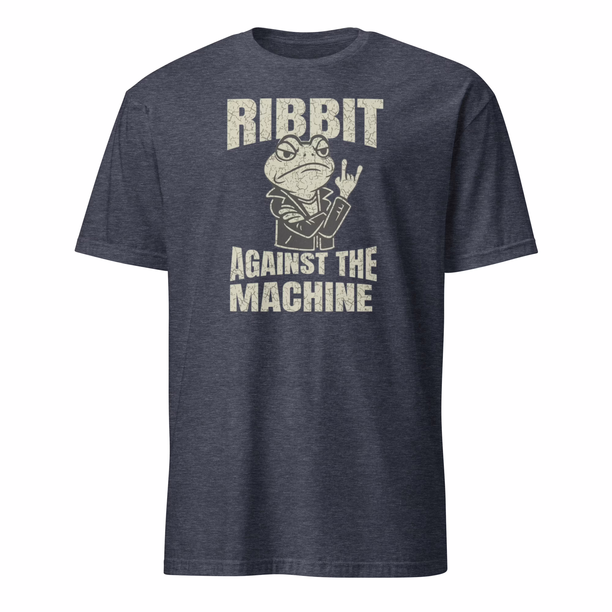Ribbit Against The Machine Portland Frog Resist Shirt 4 Ribbit Against The Machine Portland Frog Resist Shirt heather navy color variant