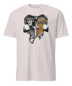 Raiders And Los Angeles Laker Inside Heart 2025 Shirt ice grey — modern crossover apparel
