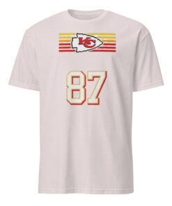 Travis Kelce Pregame 87 Chiefs Logo Shirt Ice Grey