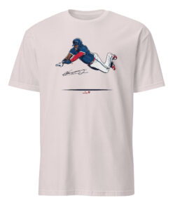 Vladimir Guerrero Jr Super Vlad Flying Slide Shirt 12 Vladimir Guerrero Jr Super Vlad Flying Slide Shirt in Ice Grey