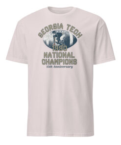 GT Football 1990 National Championship Tee in Ice Grey