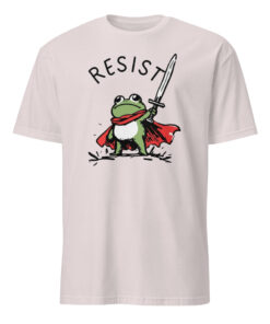 Portland Frog Resist Anti ICE T Shirt in Ice Grey – Cool tone for bold message