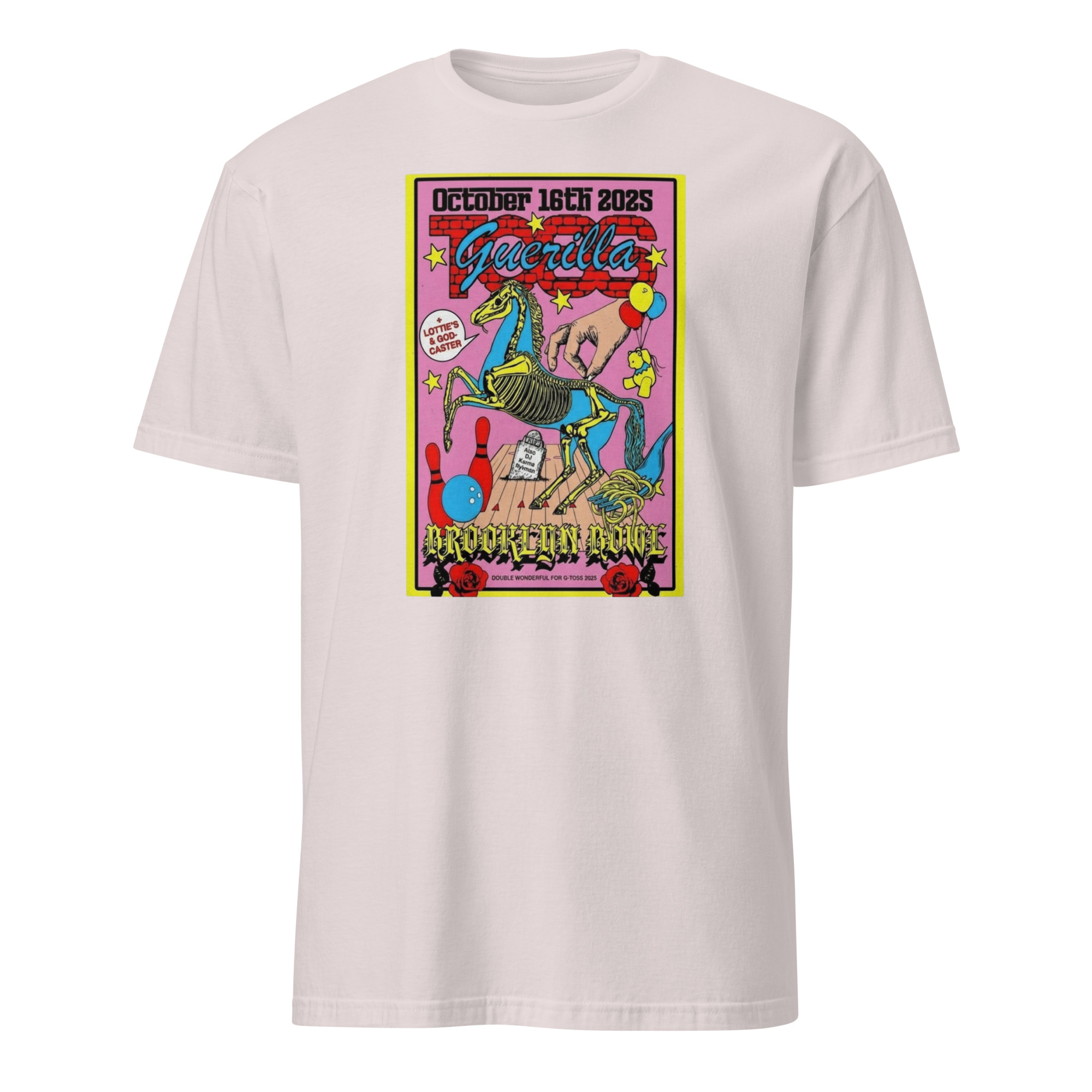 New York Guerilla Toss Brooklyn Bowl Poster Shirt 3 New York Guerilla Toss Brooklyn Bowl Poster Shirt ice grey edition