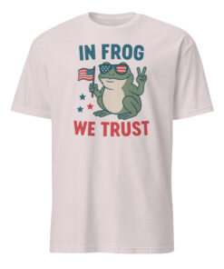 In Frog We Trust Patriotic Portland Frog Shirt 6 In Frog We Trust Patriotic Portland Frog T-Shirt mockup ice grey