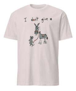 I Do Not Give A Rat Ass Mouse Donkey Shirt ice grey color funny quote shirt