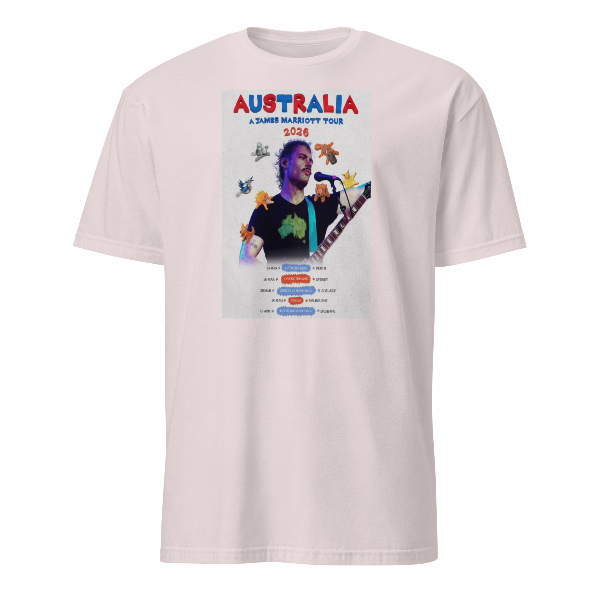 James Marriott Australia Tour 2026 Poster Shirt 3 James Marriott Australia Tour 2026 Poster Shirt ice grey variant