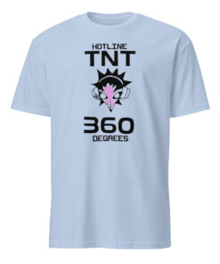 Hotline TNT 360 Degrees Shirt 9 Hotline TNT 360 Degrees Shirt in light blue — Hotline TNT band merch for fans