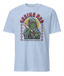 Philadelphia Phanatic Seeing Red Graphic Streetwear Shirt in light blue