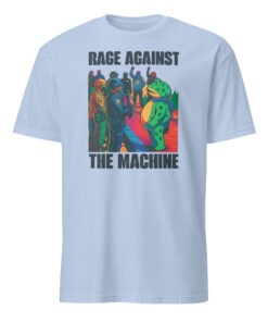 Light Blue Portland Frog Anti-ICE Rage Against The Machine Shirt