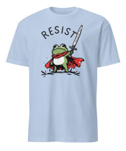 Portland Frog Resist Anti ICE T Shirt in Light Blue – Calm and peaceful color