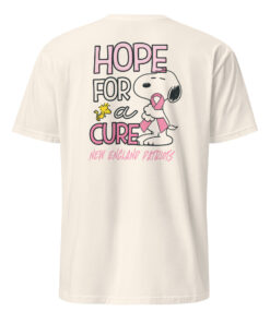 Snoopy New England Patriots Hope For A Cure Breast Cancer Shirt 30 Snoopy New England Patriots Hope For A Cure Breast Cancer Shirt