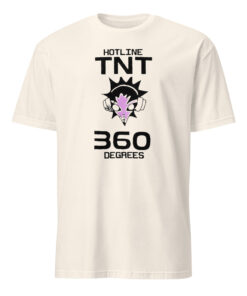 Hotline TNT 360 Degrees Shirt 13 Hotline TNT 360 Degrees Shirt in natural color — sustainable indie band t-shirt