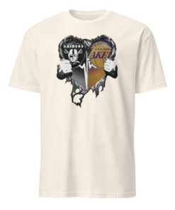 Raiders And Los Angeles Laker Inside Heart 2025 Shirt natural — unisex crossover tee