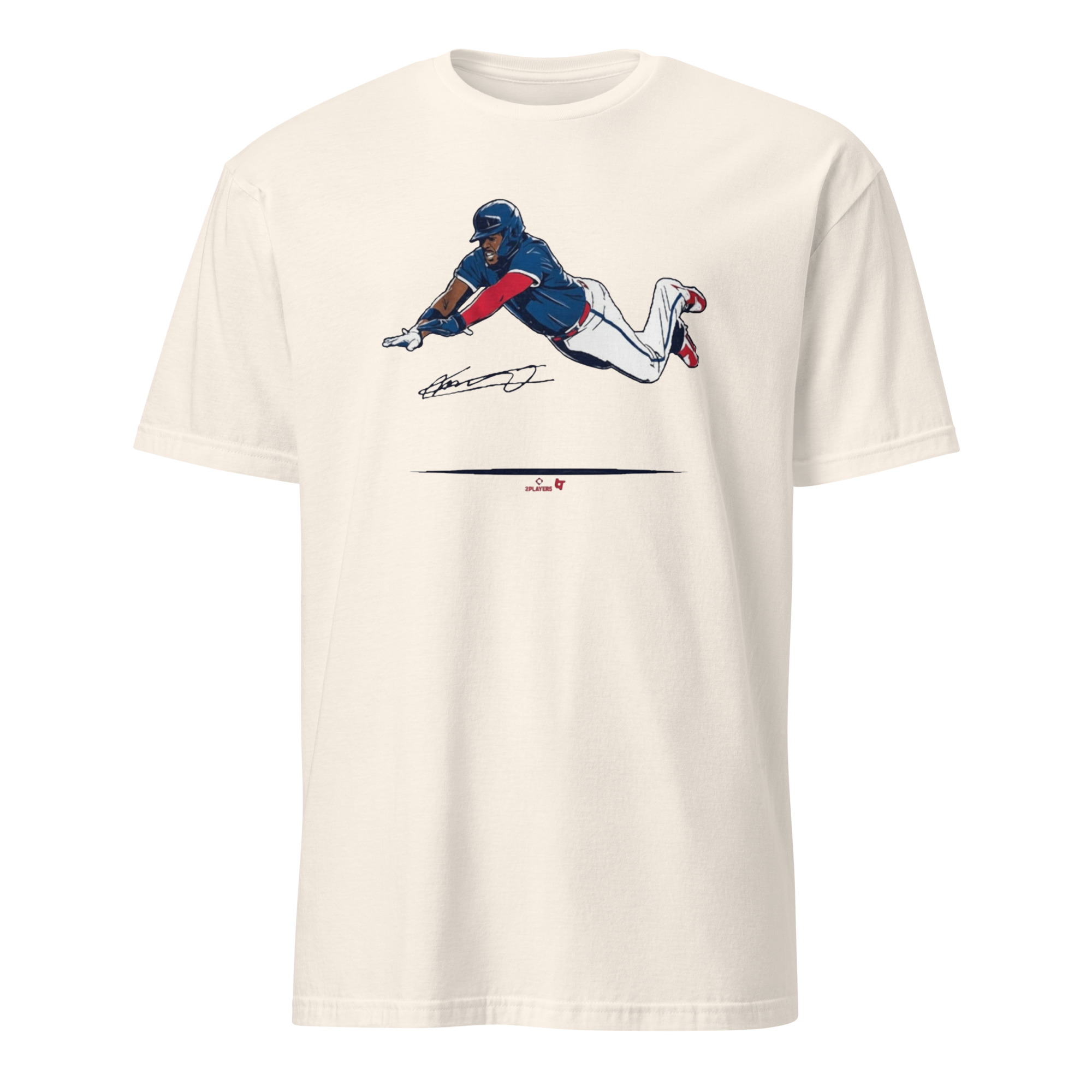 Vladimir Guerrero Jr Super Vlad Flying Slide Shirt 7 Vladimir Guerrero Jr Super Vlad Flying Slide Shirt in Natural
