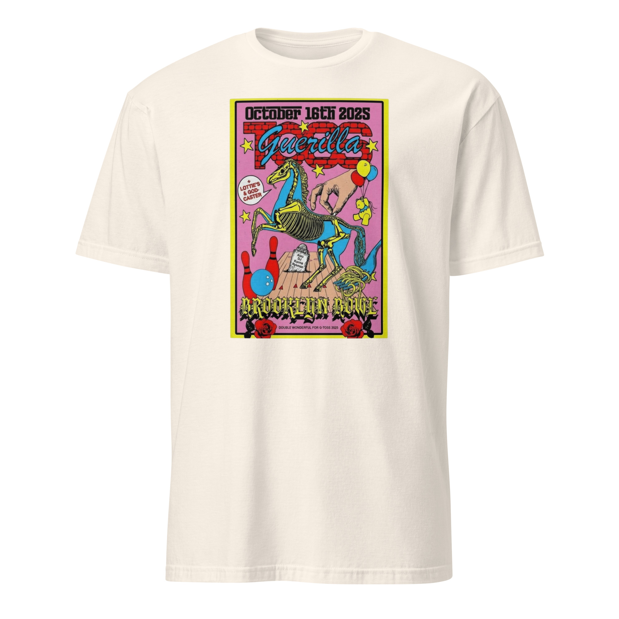 New York Guerilla Toss Brooklyn Bowl Poster Shirt 4 New York Guerilla Toss Brooklyn Bowl Poster Shirt natural cotton version