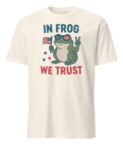 In Frog We Trust Patriotic Portland Frog Shirt 7 In Frog We Trust Patriotic Portland Frog T-Shirt mockup natural