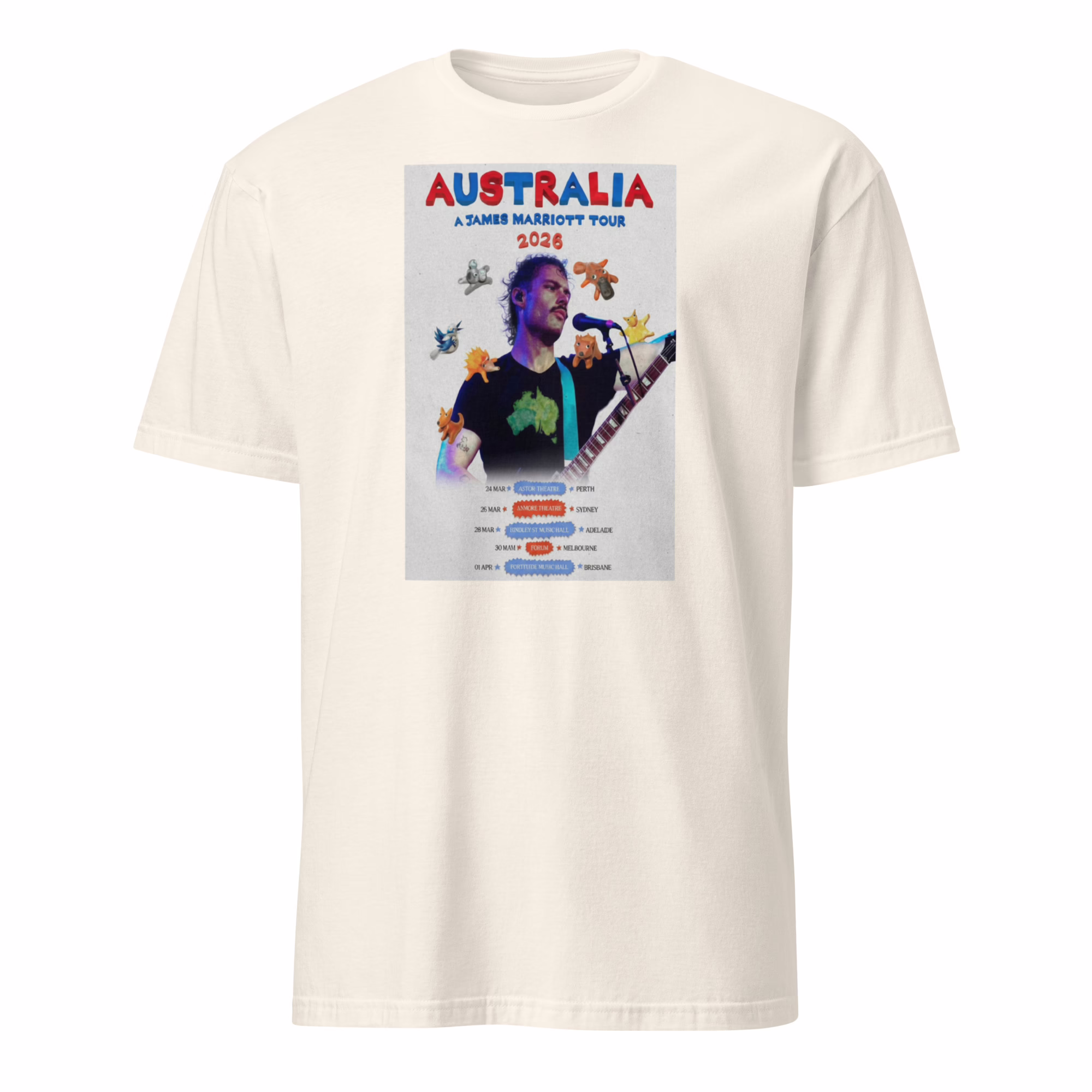 James Marriott Australia Tour 2026 Poster Shirt 4 James Marriott Australia Tour 2026 Poster Shirt natural variant