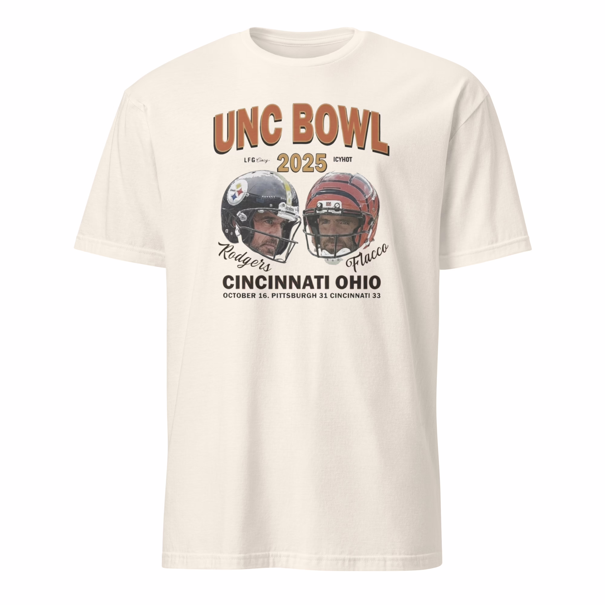 Pittsburgh Steelers Cincinnati Bengals 2025 UNC Bowl Shirt 4 Pittsburgh Steelers Cincinnati Bengals 2025 UNC Bowl Shirt natural variant mockup