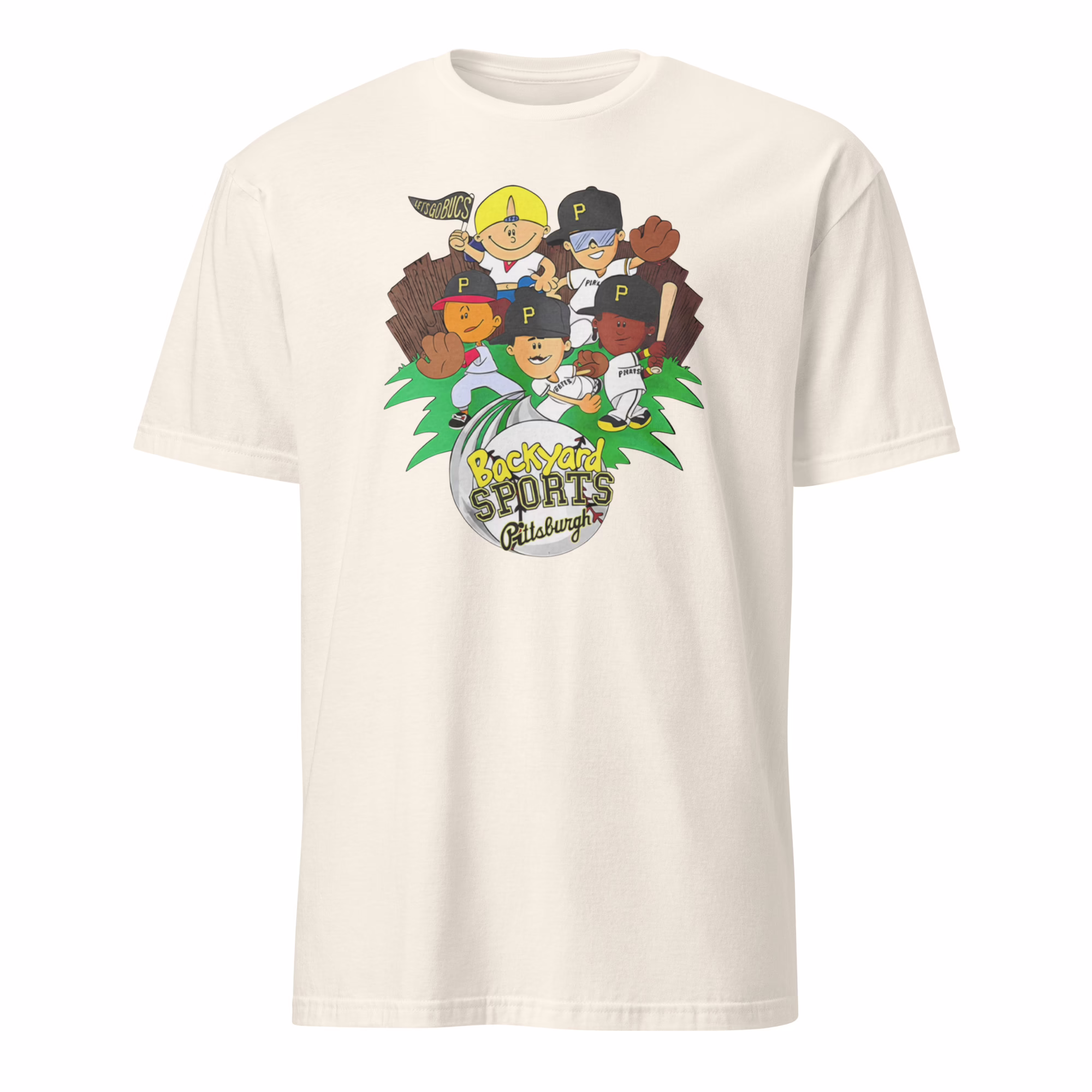 Backyard Sports Pittsburgh Pirates Shirt 4 Backyard Sports Pittsburgh Pirates Shirt natural color cotton tee