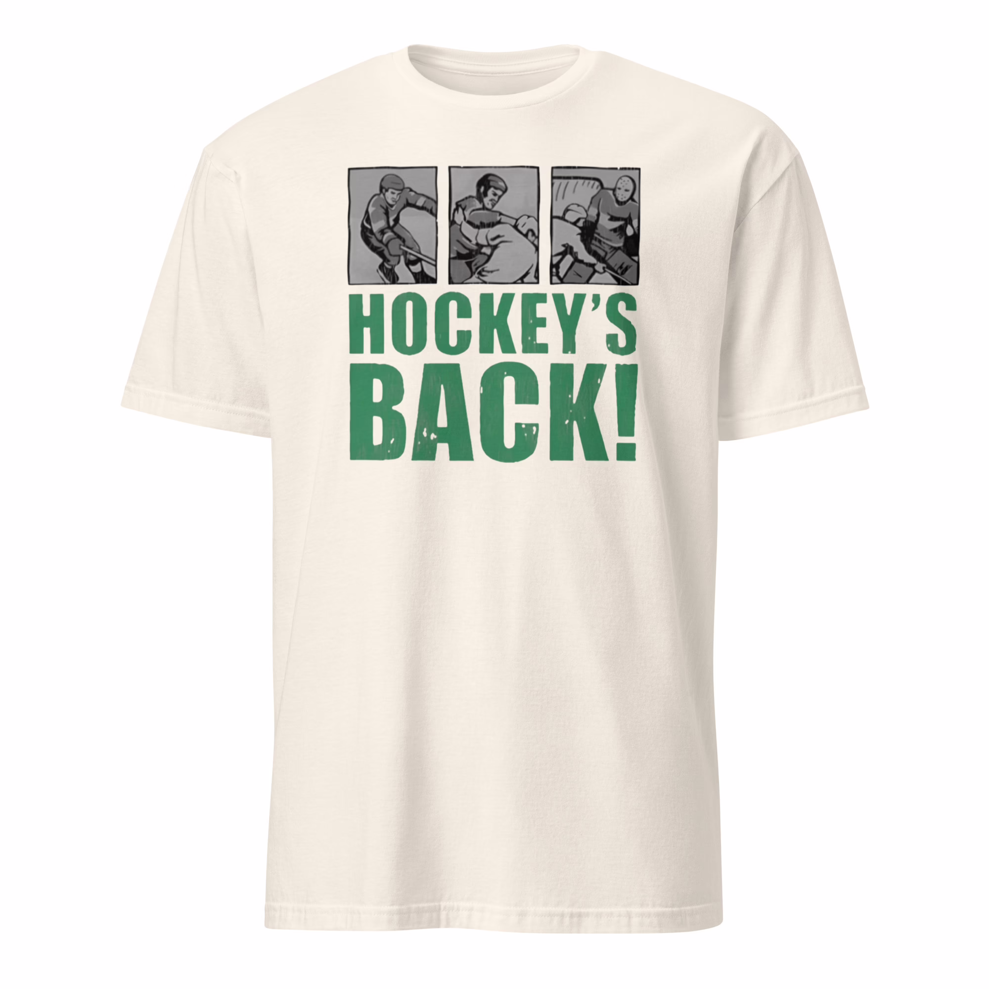 Hockeys Back Comic Book Shirt 4 Hockeys Back Comic Book Shirt natural color t-shirt mockup