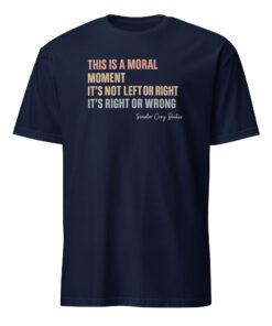 Cory Booker Moral Moment shirt in navy blue