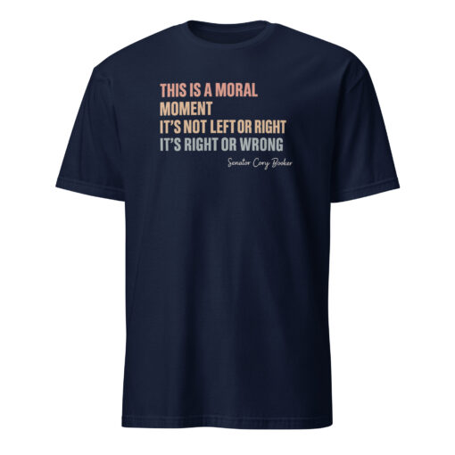 Cory Booker Moral Moment shirt in navy blue