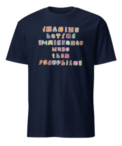 Imagine Hating Immigrants Shirt Navy – Pro-Immigrant Message Activist Shirt