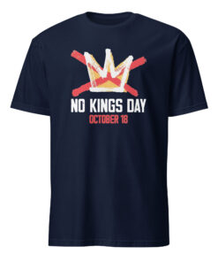 No Kings Day October 18 Shirt Navy — equality apparel supporting the 50501 Movement.