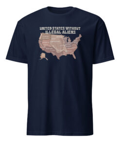 US Without Illegal Aliens Shirt Native Land Map Indigenous Pride Abolish ICE Tee navy