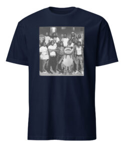 Portland Frog King Protest T Shirt in navy blue