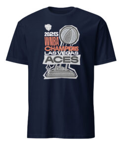 Las Vegas Aces 2025 WNBA Finals Champions Locker Room Authentic Shirt in Navy