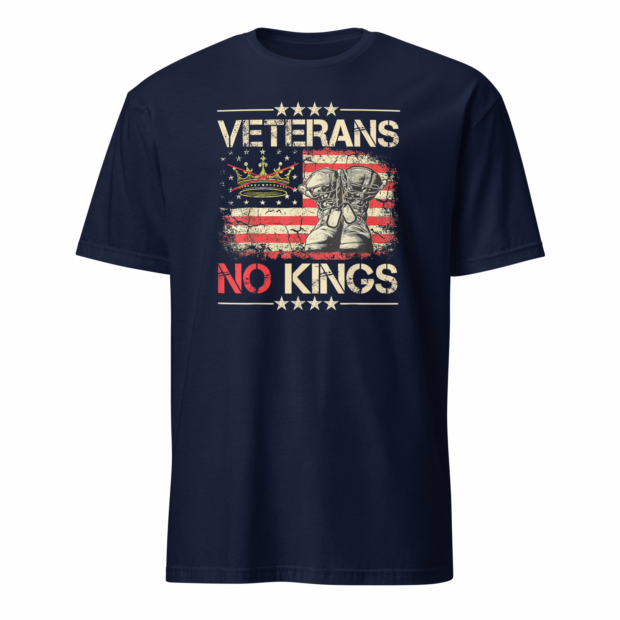 Veterans No Kings Military Protest Shirt 2 Veterans No Kings Military Protest Shirt navy color