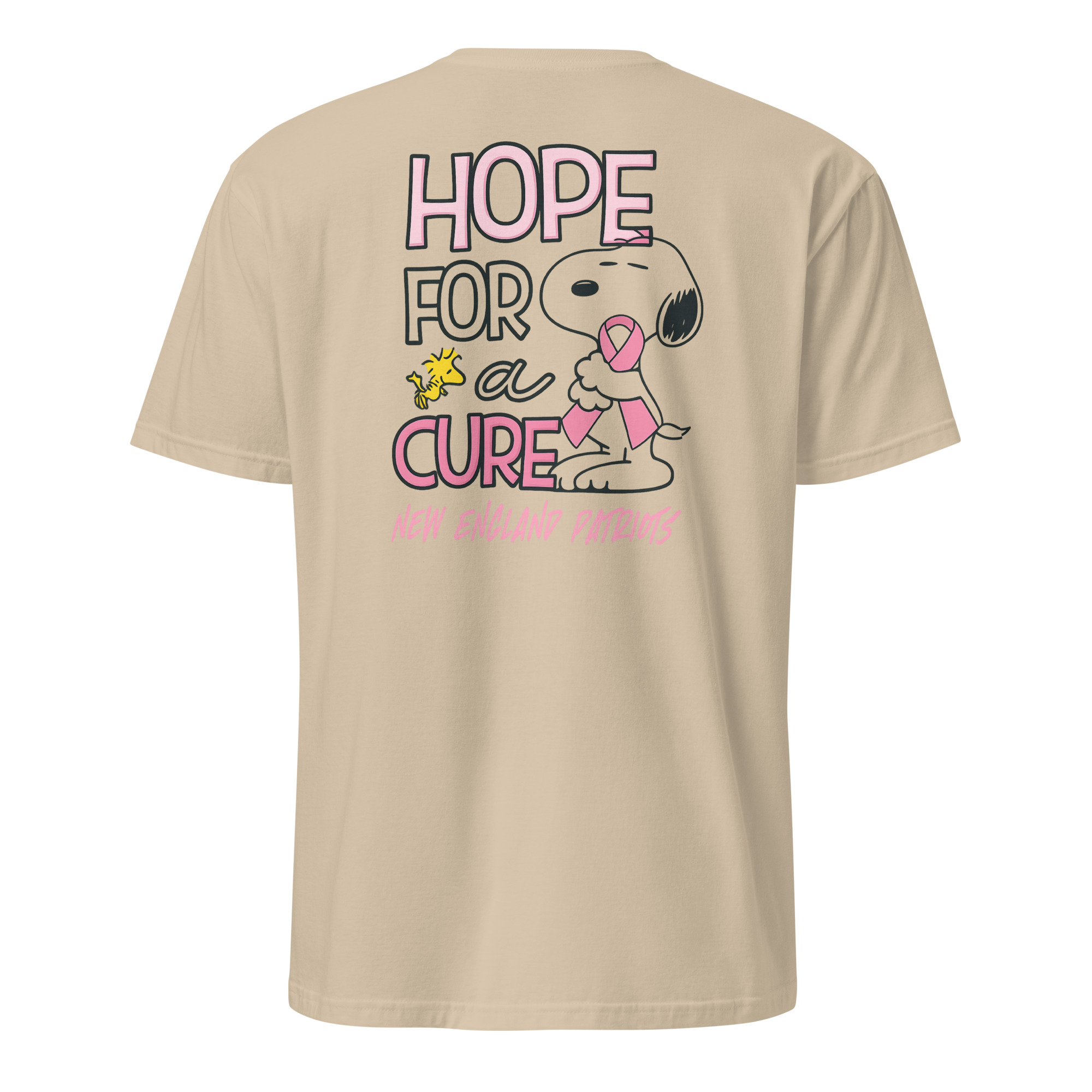 Snoopy New England Patriots Hope For A Cure Breast Cancer Shirt 3 Snoopy New England Patriots Hope For A Cure Breast Cancer Shirt - Image 3