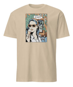 Morgans Ciao Graphic Shirt on High Potential in Sand – RE/DONE Classic Tee Ciao