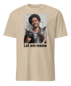 Jarrett Allen Cats Let Em Meow Shirt sand color funny cat basketball tee