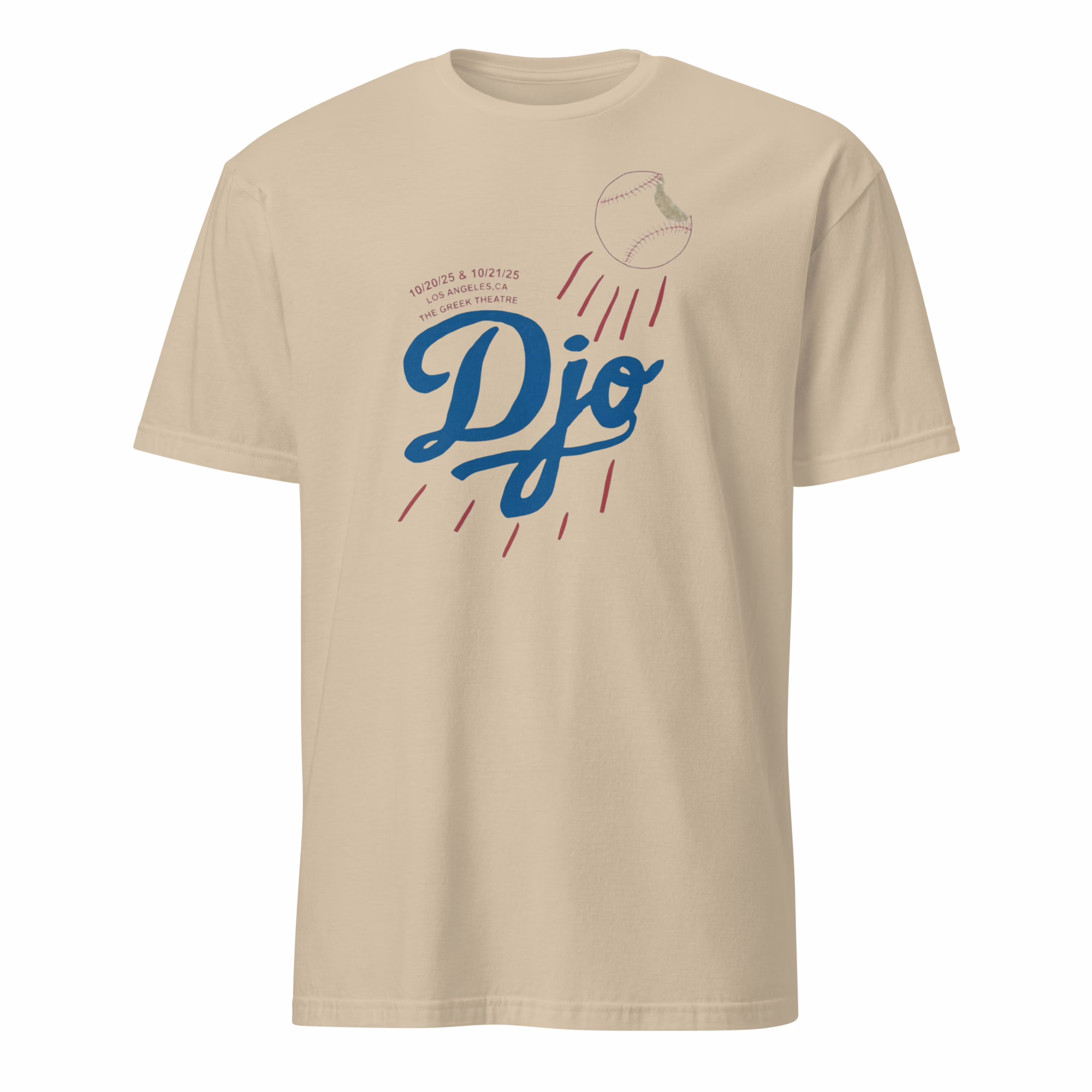 Djo Music Greek Theatre Los Angeles CA Oct 20–21 2025 Shirt 2 Djo Music Greek Theatre Los Angeles CA Oct 20–21 2025 Shirt sand