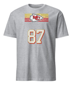Travis Kelce Pregame 87 Chiefs Logo Shirt Sport Grey