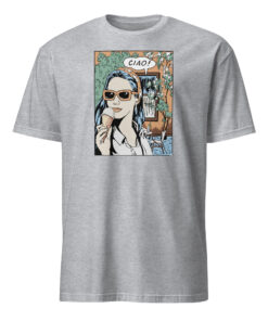 Morgans Ciao Graphic Shirt on High Potential in Sport Grey – RE/DONE Classic Tee Ciao