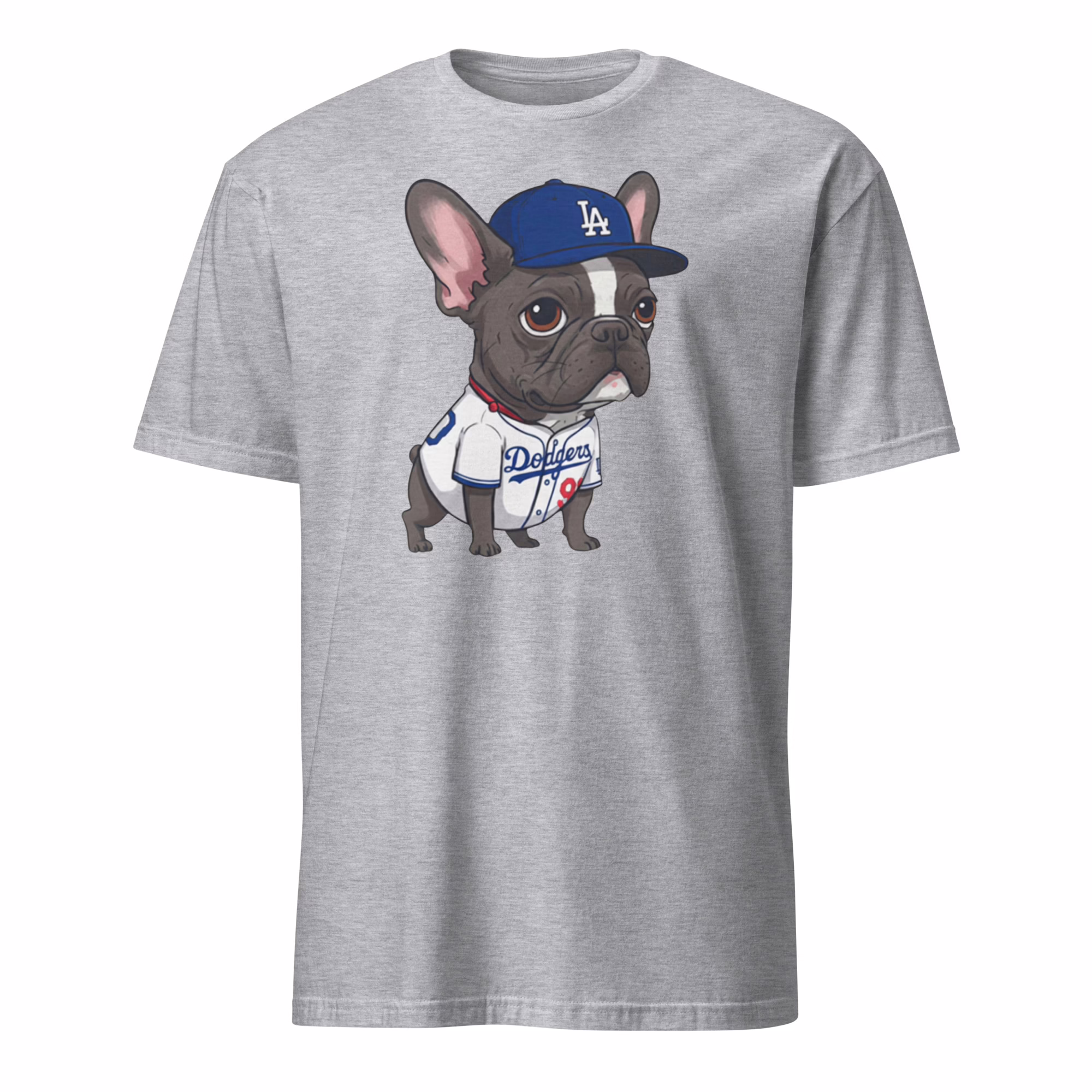 Dodgers Frenchie Shirt 3 Dodgers Frenchie Shirt sport grey variant – Dodgers French Bulldog Tee for Fans