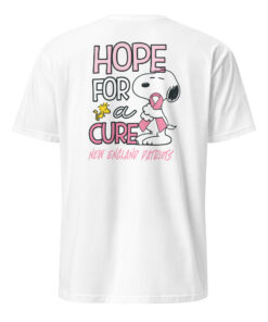 Snoopy New England Patriots Hope For A Cure Breast Cancer Shirt 31 Snoopy New England Patriots Hope For A Cure Breast Cancer Shirt