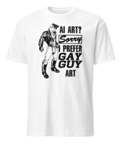 AI Art Sorry I Prefer Gay Guy Art T Shirt 15 AI Art Sorry I Prefer Gay Guy Art T Shirt in white