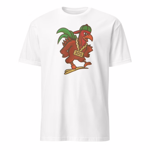 Pipo With Miami Hurricanes 305 Mascot Cartoon Shirt white t-shirt mockup