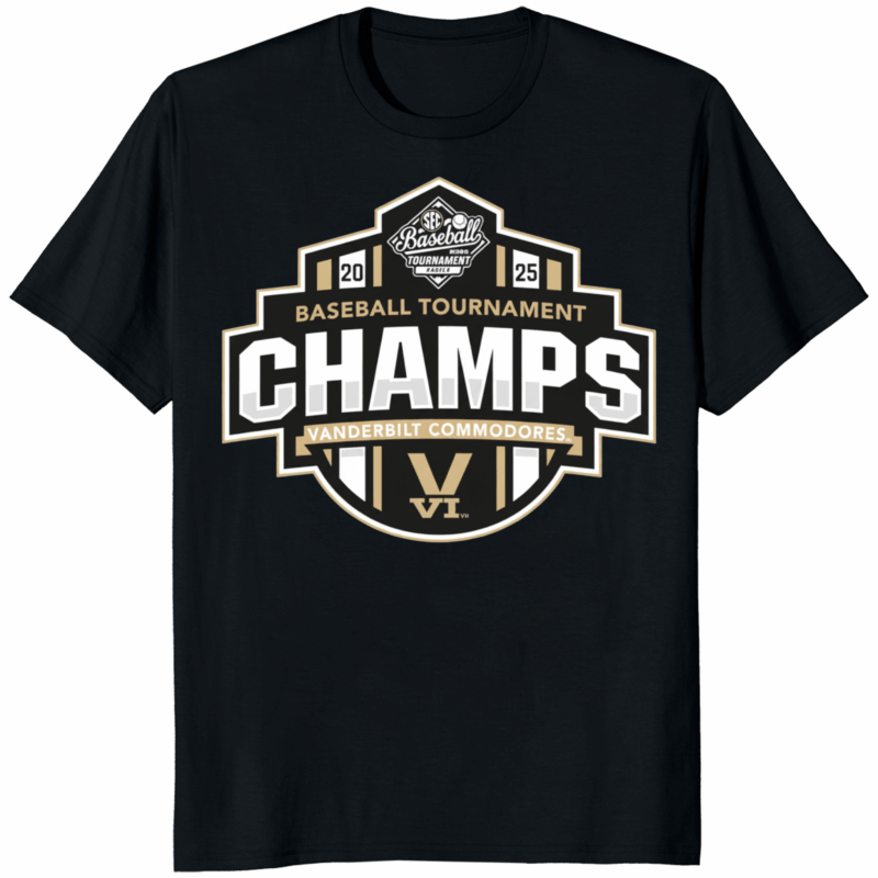 Vanderbilt Commodores Baseball SEC Champs 2025 Shirt 12 Vanderbilt Commodores Baseball SEC Champs 2025 Shirt black – celebrate Vanderbilt’s SEC Tournament 2025 victory in classic style