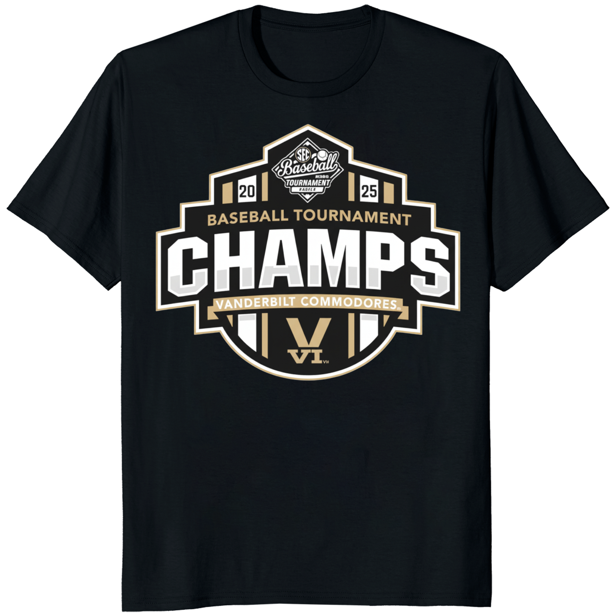 Vanderbilt Commodores Baseball SEC Champs 2025 Shirt 1 Vanderbilt Commodores Baseball SEC Champs 2025 Shirt black – celebrate Vanderbilt’s SEC Tournament 2025 victory in classic style