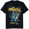 Waylon Jennings Daydreamer Littlefield Texas 1977 black shirt with vintage Texas print and 1977 typography.