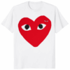 White and Red Heart Tee Worn by V on Below Deck Mediterranean white variant
