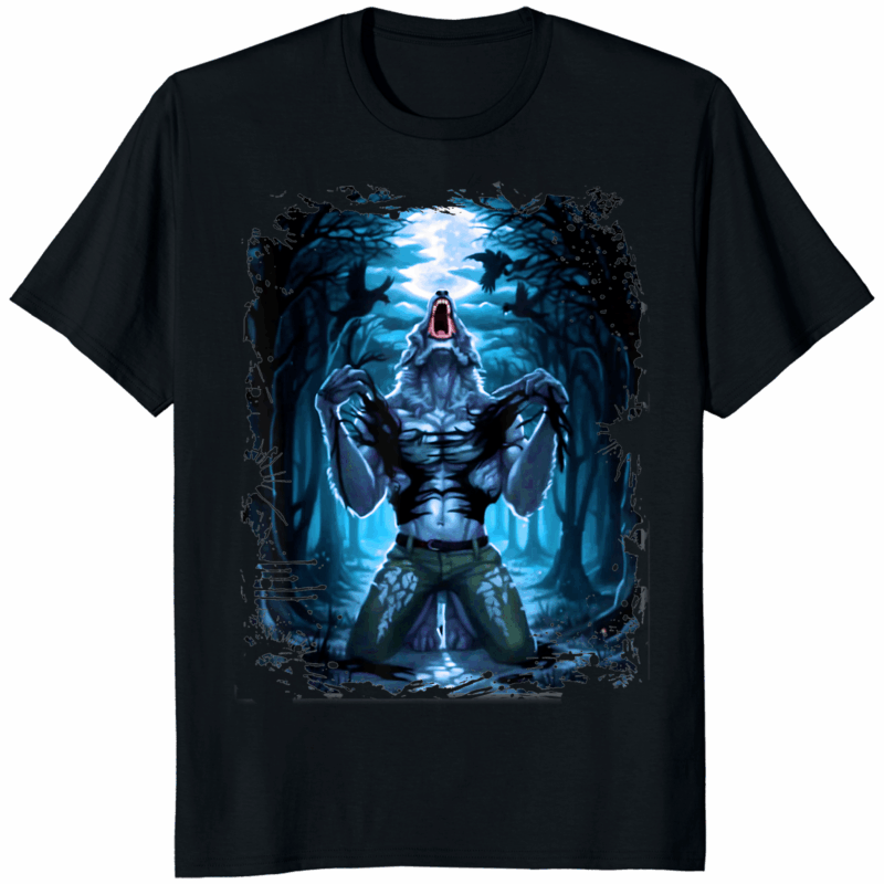 Wolf Ripping Shirt 14 Wolf Ripping Shirt meme on black t-shirt