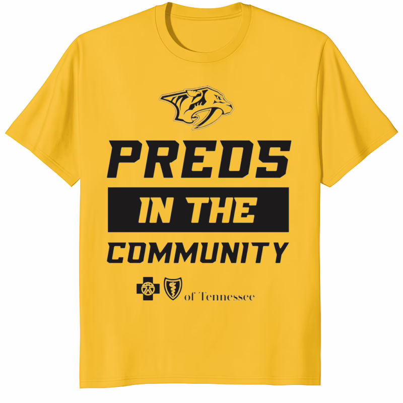 Official Nashville Predators Preds In The Community Shirt 10 Official Nashville Predators Preds In The Community Shirt daisy color